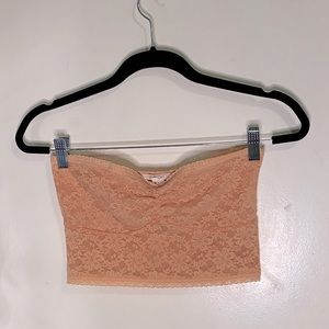 Peach crop top bando
